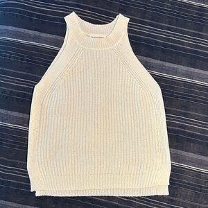 Newberry Kustom Cream Knit Tank Top, Size Small